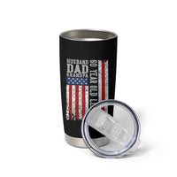 Husband Dad Grandpa 60 Year Old Legend Tumbler Cup American Flag Birthday Gift