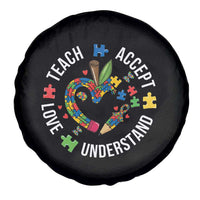 Special Education Teacher Autism Spare Tire Cover Teach Accept Understand Love