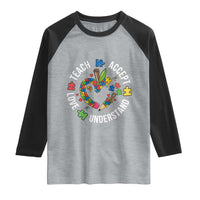 Special Education Teacher Autism Raglan Shirt Teach Accept Understand Love