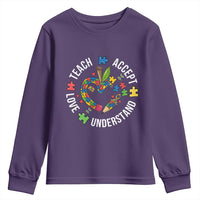 Special Education Teacher Autism Youth Sweatshirt Teach Accept Understand Love