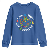 Special Education Teacher Autism Youth Sweatshirt Teach Accept Understand Love