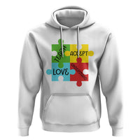 Special Ed Educator Autism Support Hoodie Teach Accept Understand Love