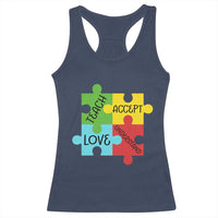 Special Ed Educator Autism Support Racerback Tank Top Teach Accept Understand Love