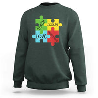 Special Ed Educator Autism Support Sweatshirt Teach Accept Understand Love