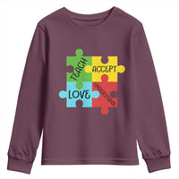 Special Ed Educator Autism Support Youth Sweatshirt Teach Accept Understand Love
