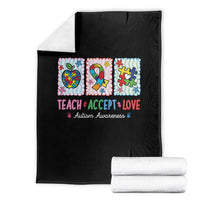 Autism Acceptance Support Throw Blanket Teach Accept Love
