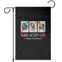 Autism Acceptance Support Garden Flag Teach Accept Love