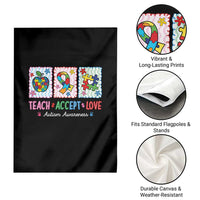 Autism Acceptance Support Garden Flag Teach Accept Love