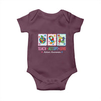 Autism Acceptance Support Baby Onesie Teach Accept Love