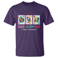 Autism Acceptance Support T Shirt Teach Accept Love