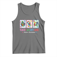 Autism Acceptance Support Tank Top Teach Accept Love