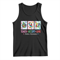 Autism Acceptance Support Tank Top Teach Accept Love