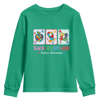 Autism Acceptance Support Youth Sweatshirt Teach Accept Love
