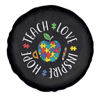 Autism Acceptance Teacher Spare Tire Cover Teach Love Hope Inspire