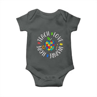 Autism Acceptance Teacher Baby Onesie Teach Love Hope Inspire