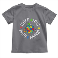 Autism Acceptance Teacher Toddler T Shirt Teach Love Hope Inspire