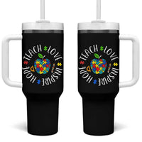 Autism Acceptance Teacher Tumbler With Handle Teach Love Hope Inspire