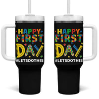 Autism Acceptance Back To School Educator Tumbler With Handle Happy First Day