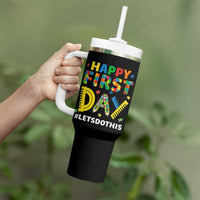 Autism Acceptance Back To School Educator Tumbler With Handle Happy First Day