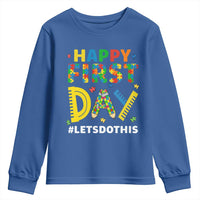 Autism Acceptance Back To School Educator Youth Sweatshirt Happy First Day