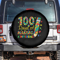 Proud Autism Teacher 100 Days Of School Spare Tire Cover Making A Difference