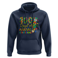 Proud Autism Teacher 100 Days Of School Hoodie Making A Difference