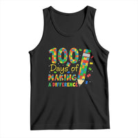 Proud Autism Teacher 100 Days Of School Tank Top Making A Difference