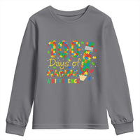 Proud Autism Teacher 100 Days Of School Youth Sweatshirt Making A Difference