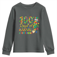 Proud Autism Teacher 100 Days Of School Youth Sweatshirt Making A Difference