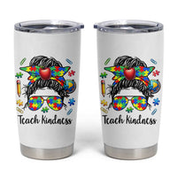 Sped Educator Autism Support Tumbler Cup Teach Kindness Messy Bun