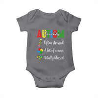 Autism Support Educator Baby Onesie Often Stressed A Bit Of A Mess Totally Blessed