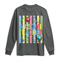 Special Ed Teacher Autism Acceptance Long Sleeve Shirt Au Some Teacher