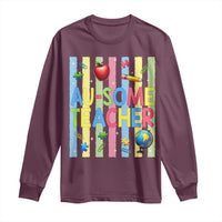 Special Ed Teacher Autism Acceptance Long Sleeve Shirt Au Some Teacher