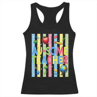 Special Ed Teacher Autism Acceptance Racerback Tank Top Au Some Teacher