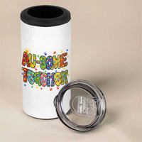 Autism Acceptance Special Education Teacher 4 in 1 Can Cooler Tumbler Au Some Teacher