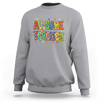 Autism Acceptance Special Education Teacher Sweatshirt Au Some Teacher