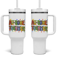 Autism Acceptance Special Education Teacher Tumbler With Handle Au Some Teacher