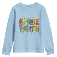 Autism Acceptance Special Education Teacher Youth Sweatshirt Au Some Teacher