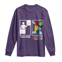 Funny Au Some Teacher Long Sleeve Shirt Autism Acceptance Special Education Gift