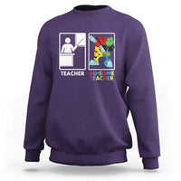 Funny Au Some Teacher Sweatshirt Autism Acceptance Special Education Gift