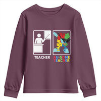 Funny Au Some Teacher Youth Sweatshirt Autism Acceptance Special Education Gift