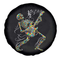 Autism Acceptance Rock Guitar Skeleton Spare Tire Cover Music Lover