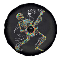 Autism Acceptance Rock Guitar Skeleton Spare Tire Cover Music Lover