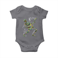 Autism Acceptance Rock Guitar Skeleton Baby Onesie Music Lover
