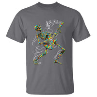 Autism Acceptance Rock Guitar Skeleton T Shirt Music Lover