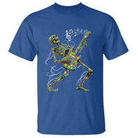 Autism Acceptance Rock Guitar Skeleton T Shirt Music Lover