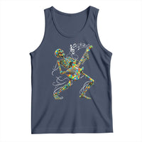 Autism Acceptance Rock Guitar Skeleton Tank Top Music Lover