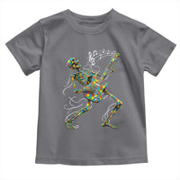 Autism Acceptance Rock Guitar Skeleton Toddler T Shirt Music Lover