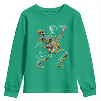 Autism Acceptance Rock Guitar Skeleton Youth Sweatshirt Music Lover
