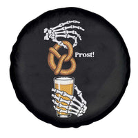 Prost Beer Lover Skeleton Hands German Festival Graphic Spare Tire Cover